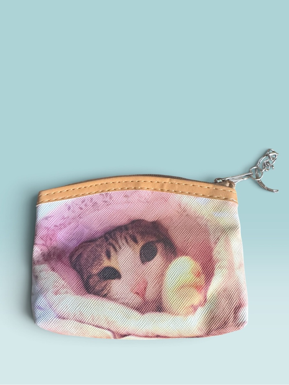 Cute Cat Print Small change purse bag